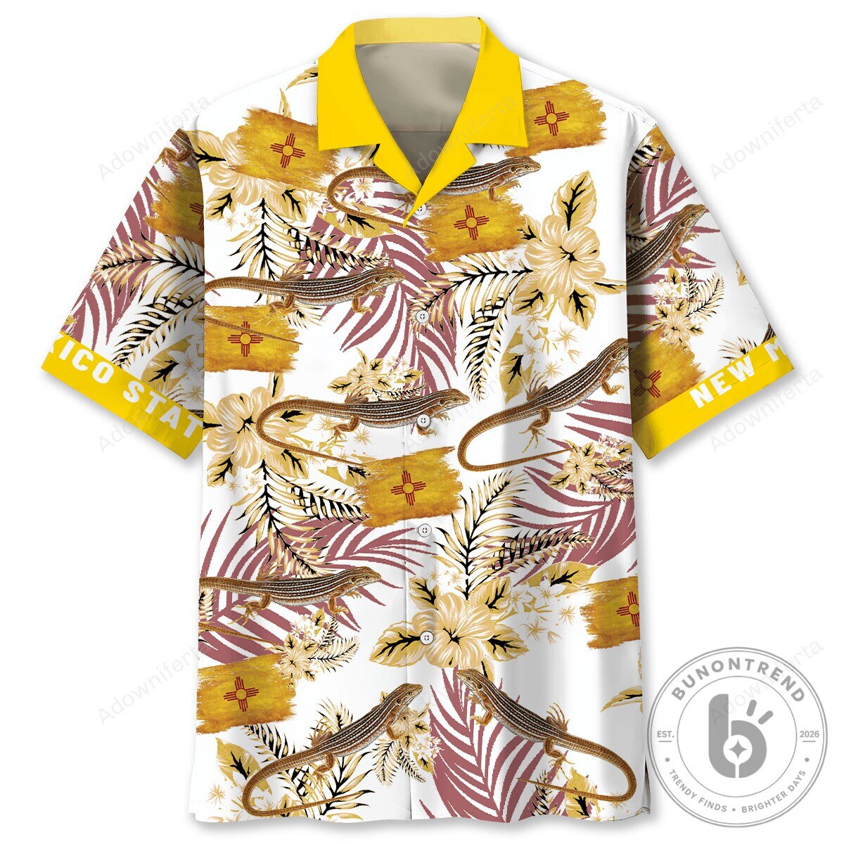 New Mexico State Whiptail Lizard Hawaiian Shirt for Men