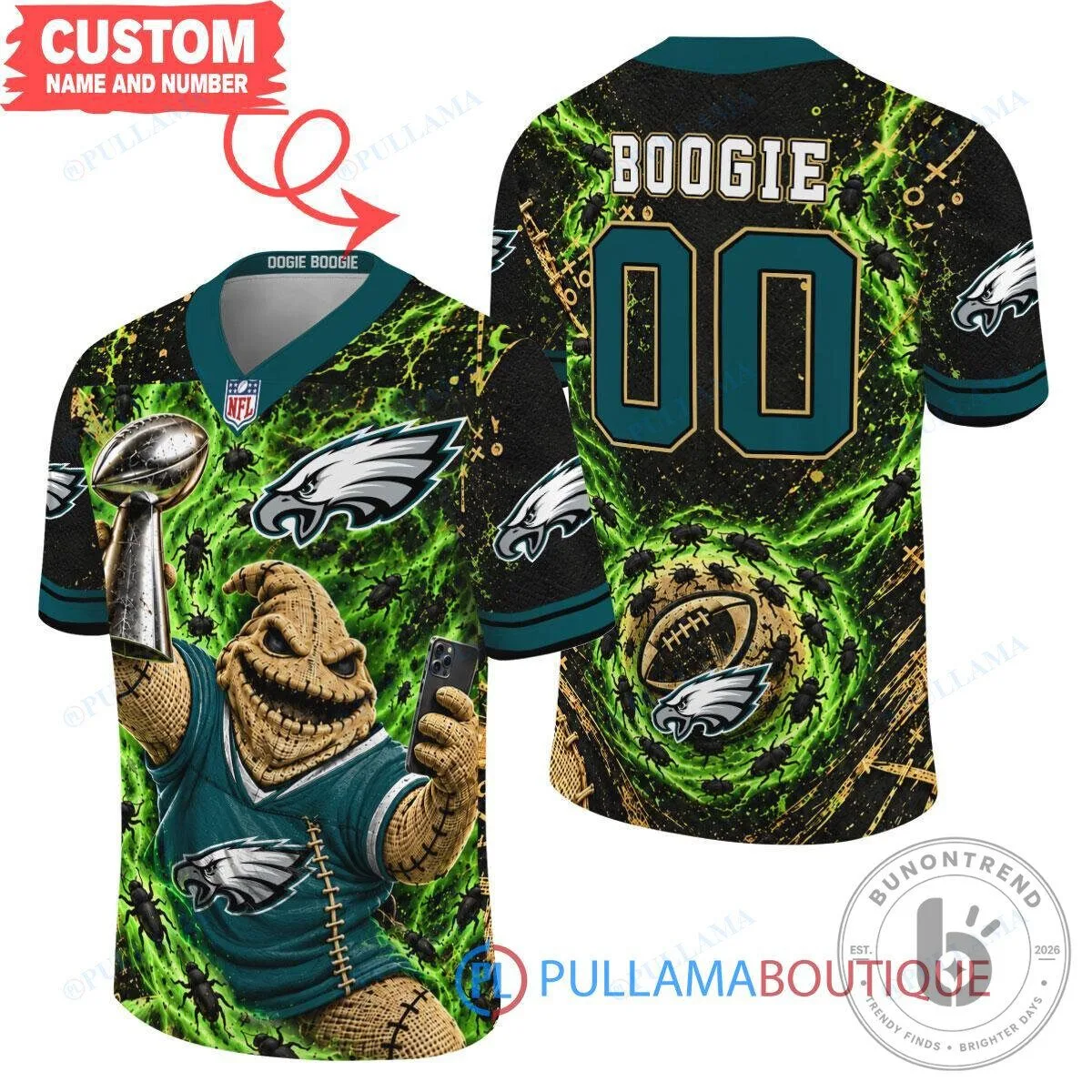 Philadelphia Eagles Oogie Boogie Super Bowl LVII Champions Football Jersey