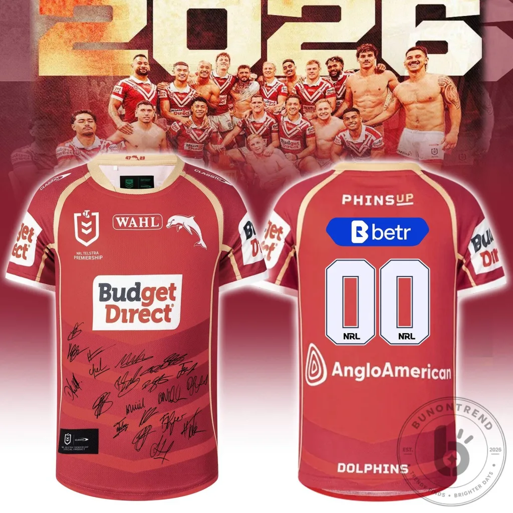 Redcliffe Dolphins Rugby League 2026 Signed Fan Jersey Redcliffe Dolphins Rugby League 2026 Signed Fan Jersey