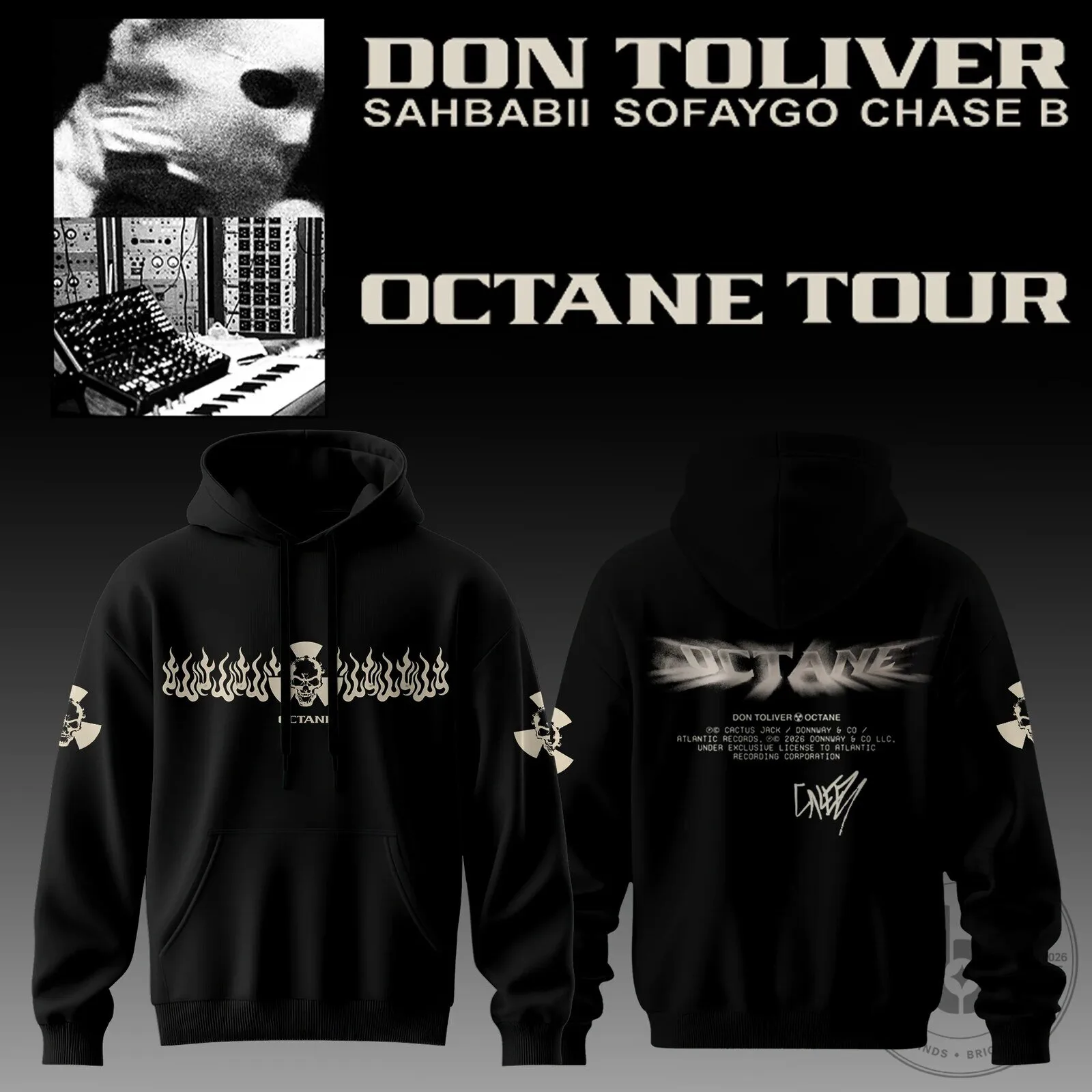 Don Toliver Octane Tour Concert Black Hoodie