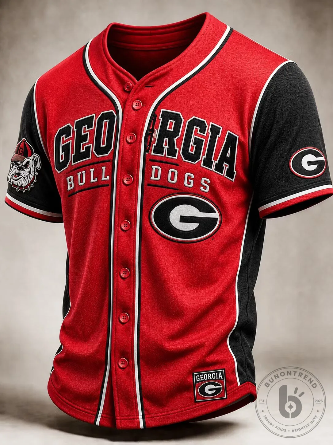 Georgia Bulldogs NCAA College Football Team Baseball Jersey 1 Georgia Bulldogs NCAA College Football Team Baseball Jersey