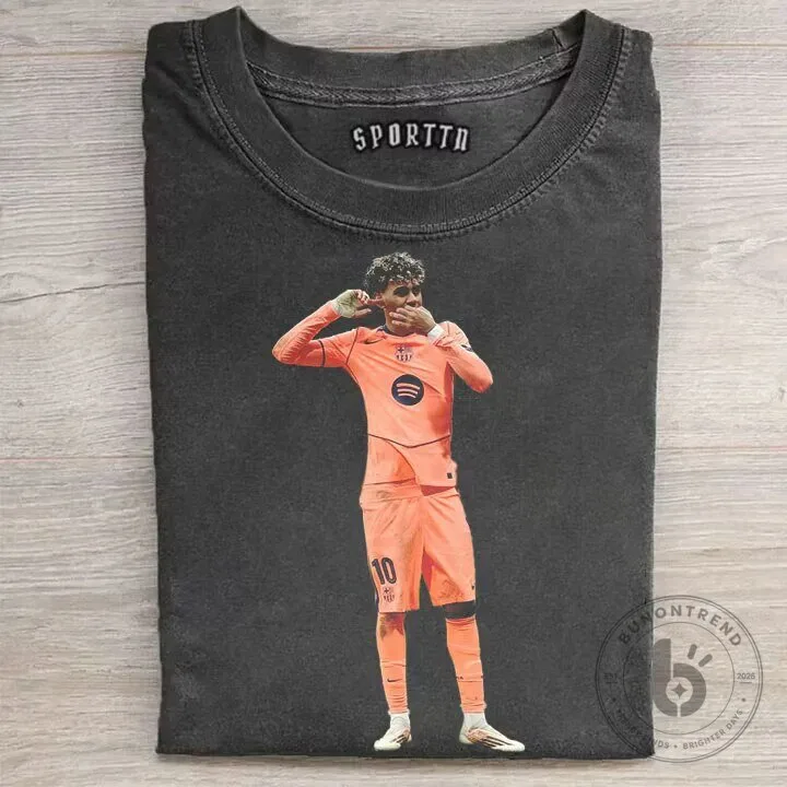 Barcelona FC Player Graphic Tee featuring Lamine Yamal