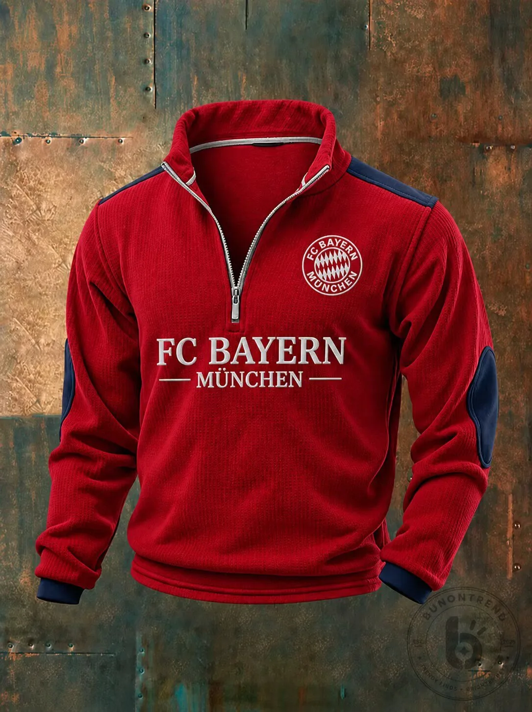 FC Bayern Munich Quarter Zip Pullover Hoodie for Men