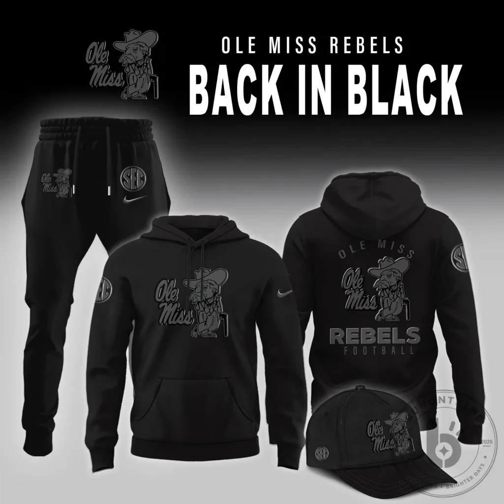 Ole Miss Rebels Back In Black Football Team Hoodie Ole Miss Rebels Back In Black Football Team Hoodie