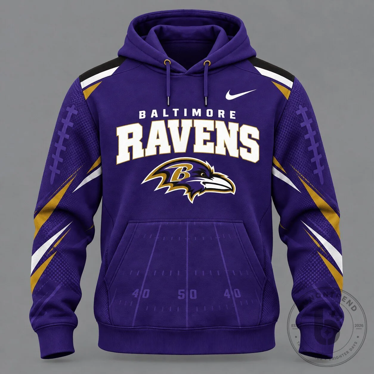 Baltimore Ravens Football Team Game Day Purple Fan Hoodie
