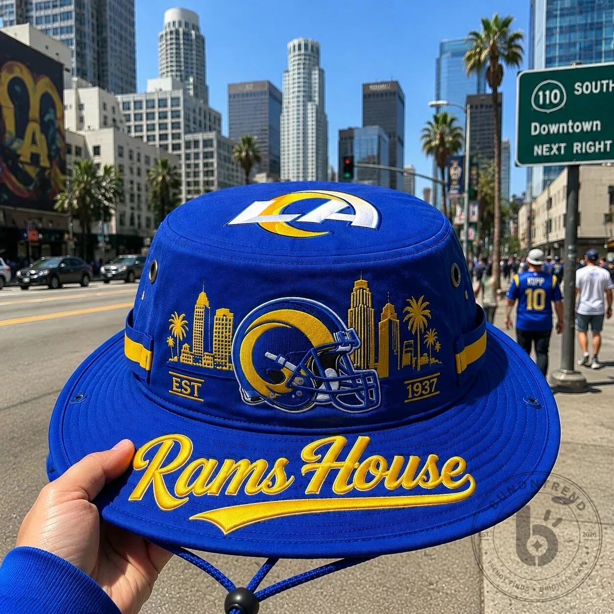 Los Angeles Rams House NFL Football Team Blue Boonie Hat 18 Los Angeles Rams House NFL Football Team Blue Boonie Hat