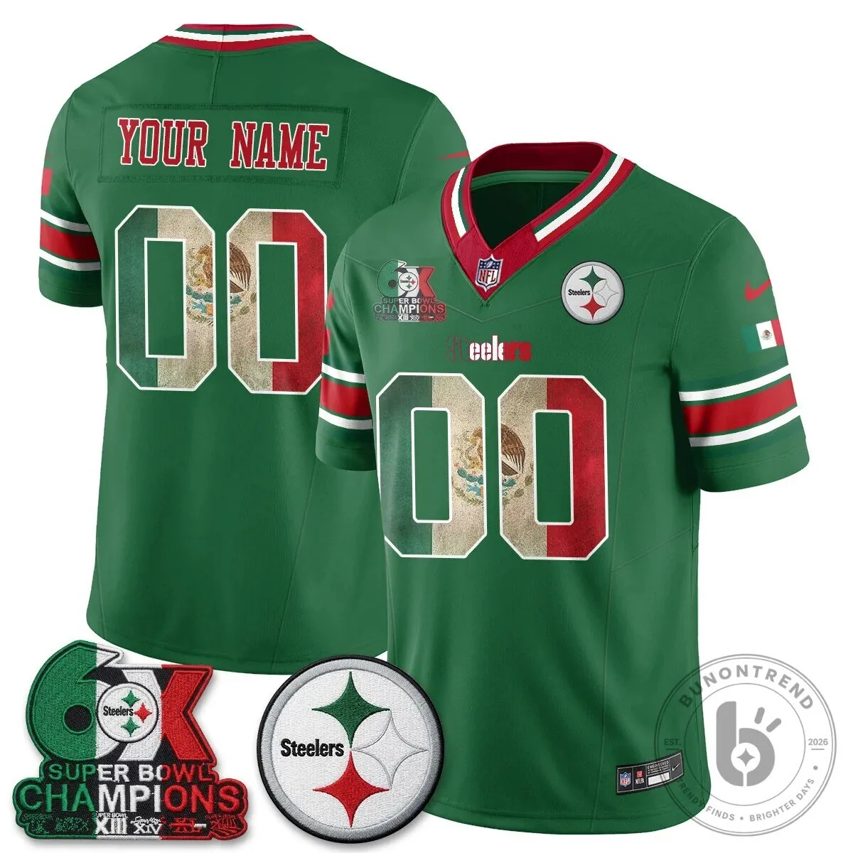 Pittsburgh Steelers Mexico Edition Vapor Custom Football Jersey 10 Pittsburgh Steelers Mexico Edition Vapor Custom Football Jersey