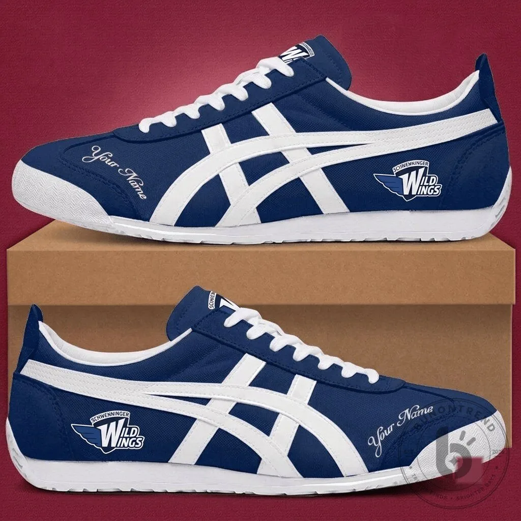 Schwenninger Wild Wings DEL Custom Name Blue Athletic Shoes