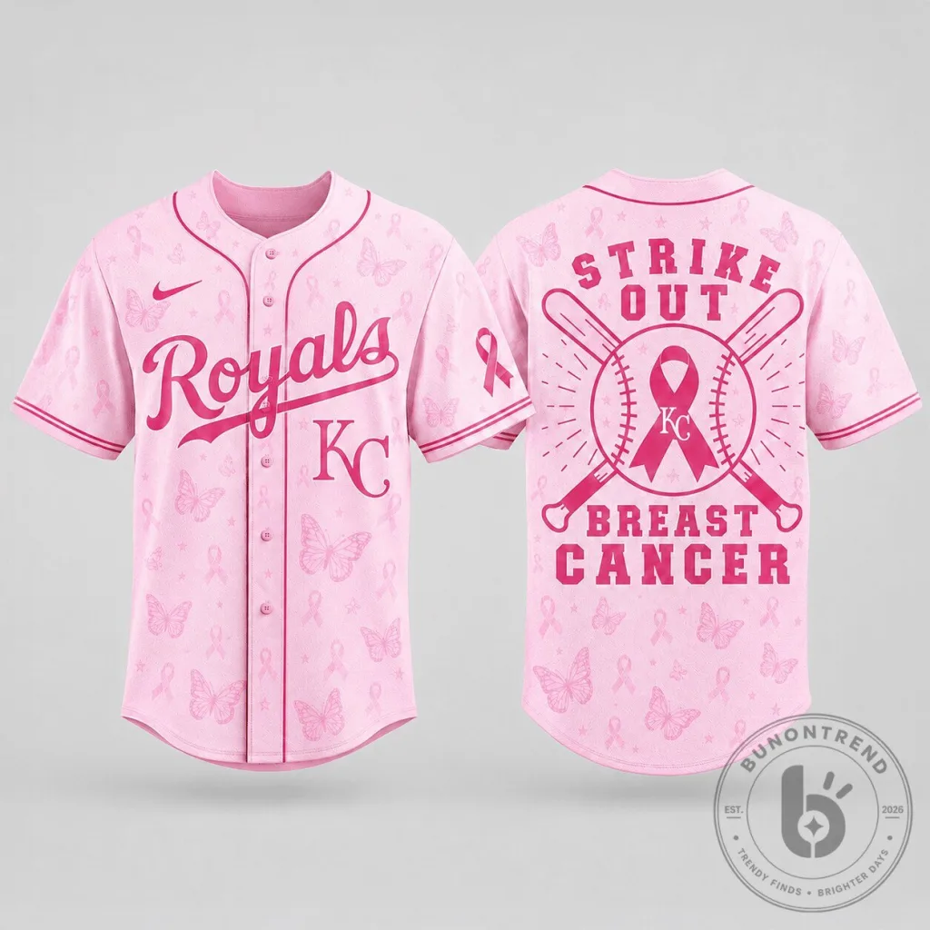 Kansas City Royals Baseball Pink Ribbon Breast Cancer Awareness Jersey Kansas City Royals Baseball Pink Ribbon Breast Cancer Awareness Jersey