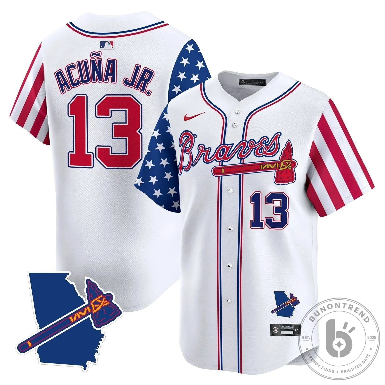 Atlanta Braves Ronald Acuña Jr. Memorial Day Baseball Jersey
