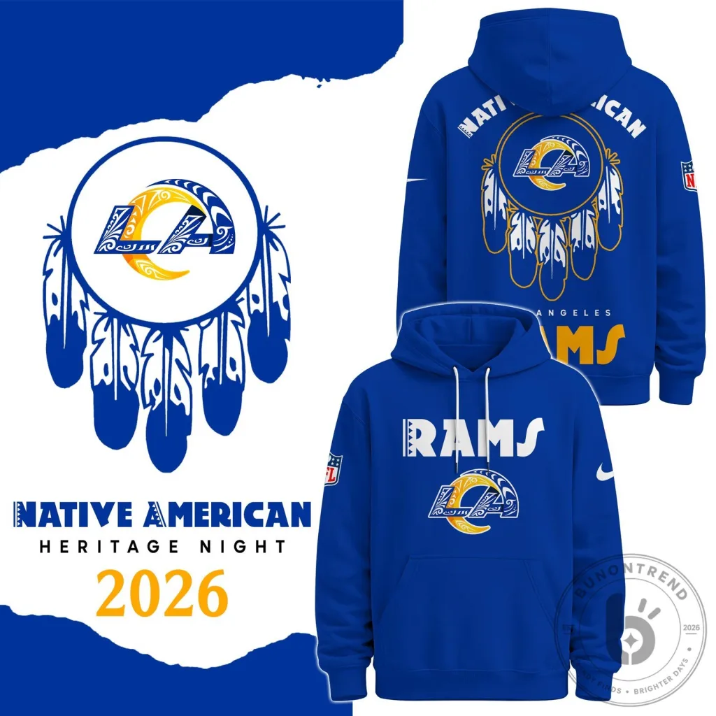 Los Angeles Rams Native American Heritage Night 2026 Royal Blue Hoodie Los Angeles Rams Native American Heritage Night 2026 Royal Blue Hoodie