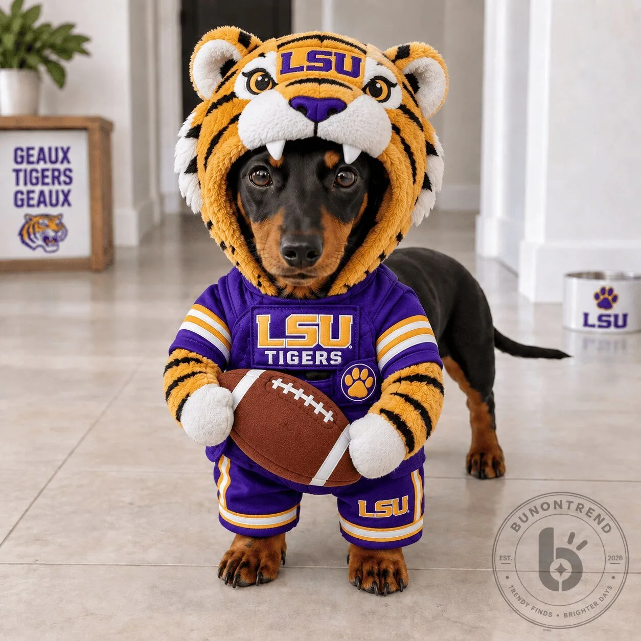 Louisiana State University Tigers Pet Dog Football Jersey Outfit