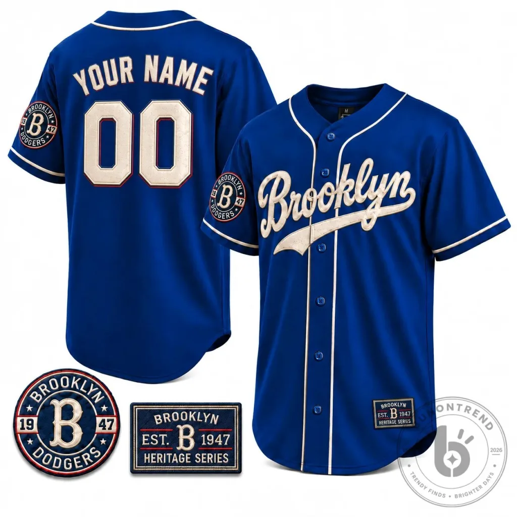 Brooklyn Dodgers 1947 Heritage Collection Custom Baseball Jersey 33 Brooklyn Dodgers 1947 Heritage Collection Custom Baseball Jersey