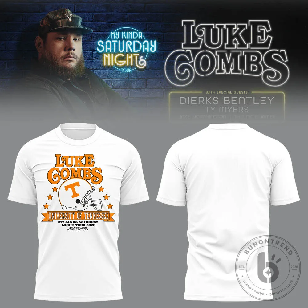 T-Shirt for Neyland Stadium 2026 Tour featuring Luke Combs' My Kinda Saturday Night