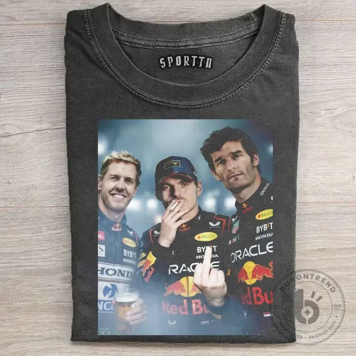 Max Verstappen Sebastian Vettel Mark Webber Formula 1 Racing Legends T-Shirt