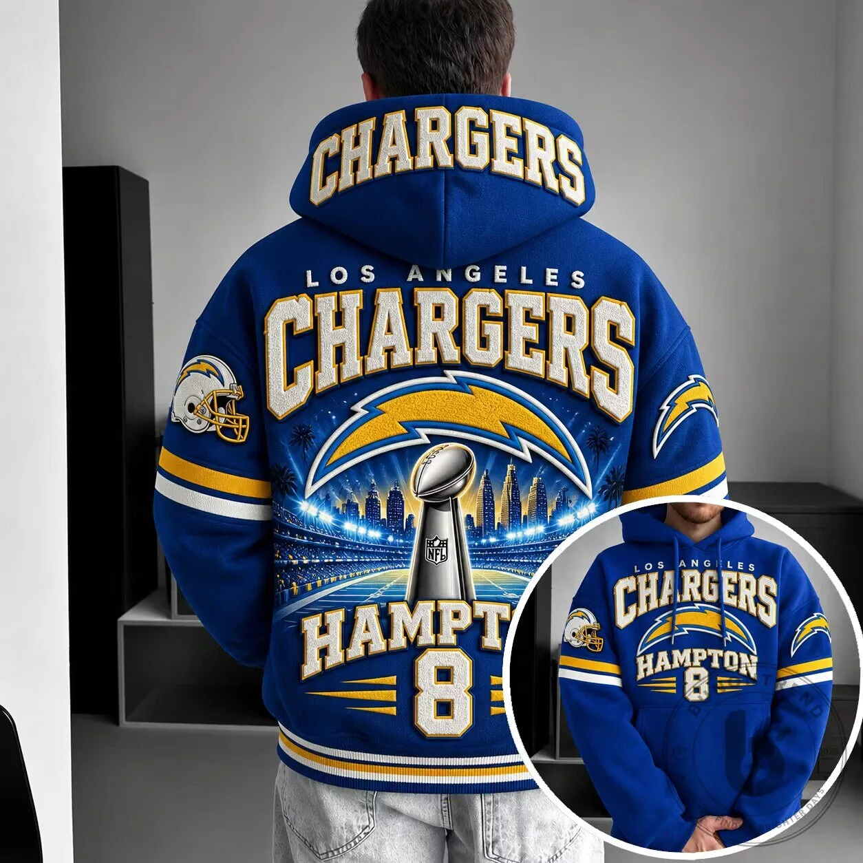 Los Angeles Chargers Super Bowl Champions Football Team Hoodie