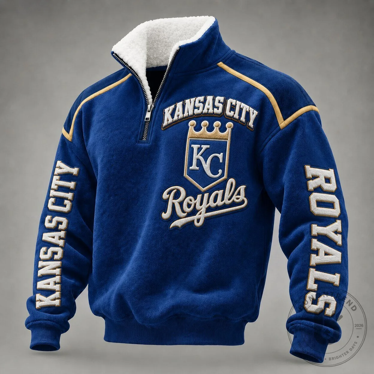 Kansas City Royals Quarter-Zip Fleece Pullover Sweatshirt