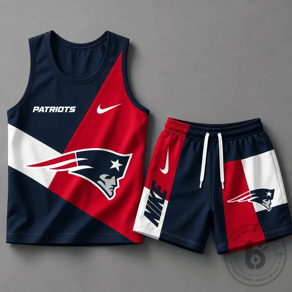 New England Patriots Athletic Tank Top and Shorts Set 24 New England Patriots Athletic Tank Top and Shorts Set