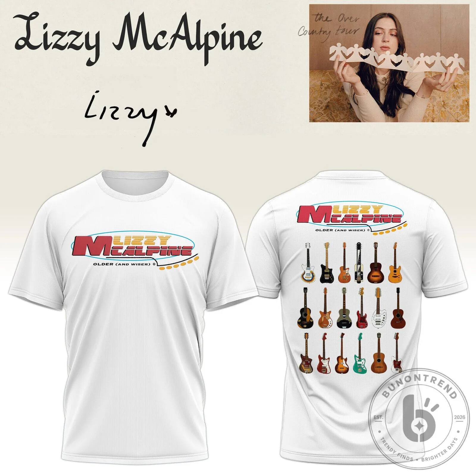 Lizzy McAlpine Older and Wiser Album Cover Art T-Shirt
