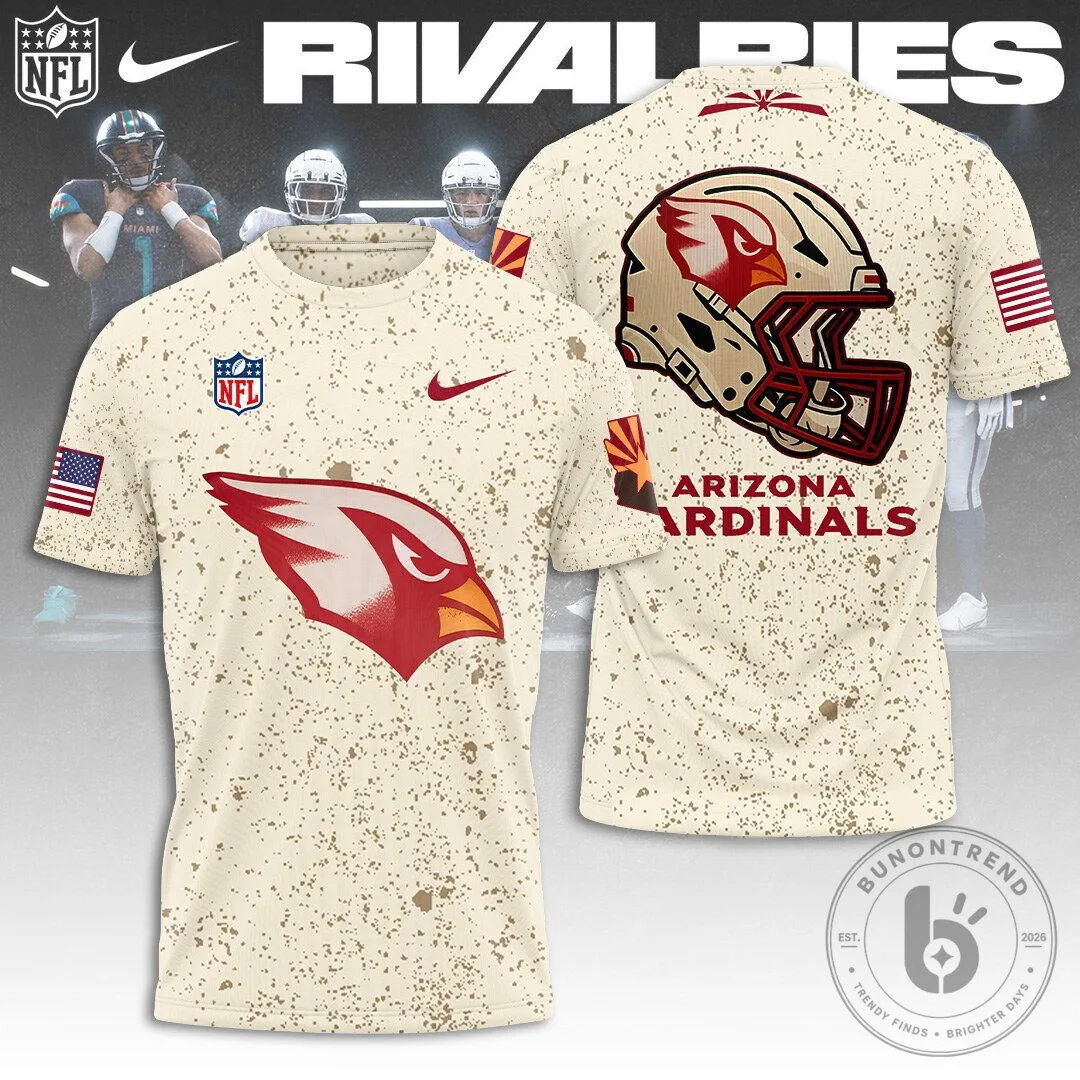 Arizona Cardinals Football Team Logo Cream Speckled Pattern T-Shirt 5 Arizona Cardinals Football Team Logo Cream Speckled Pattern T-Shirt
