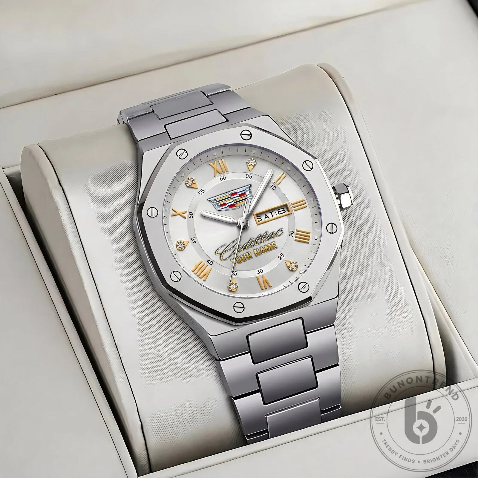 Cadillac Luxury Business Quartz Men's Watch with Custom Name Engraving 6 Cadillac Luxury Business Quartz Men