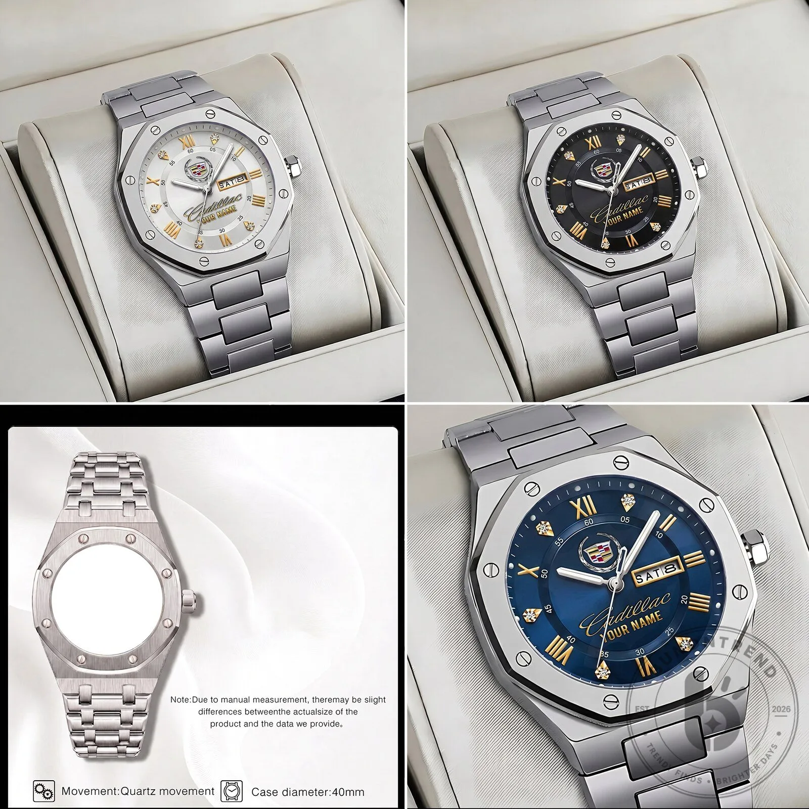 Cadillac Luxury Business Quartz Men's Watch with Custom Name Engraving 8 Cadillac Luxury Business Quartz Men