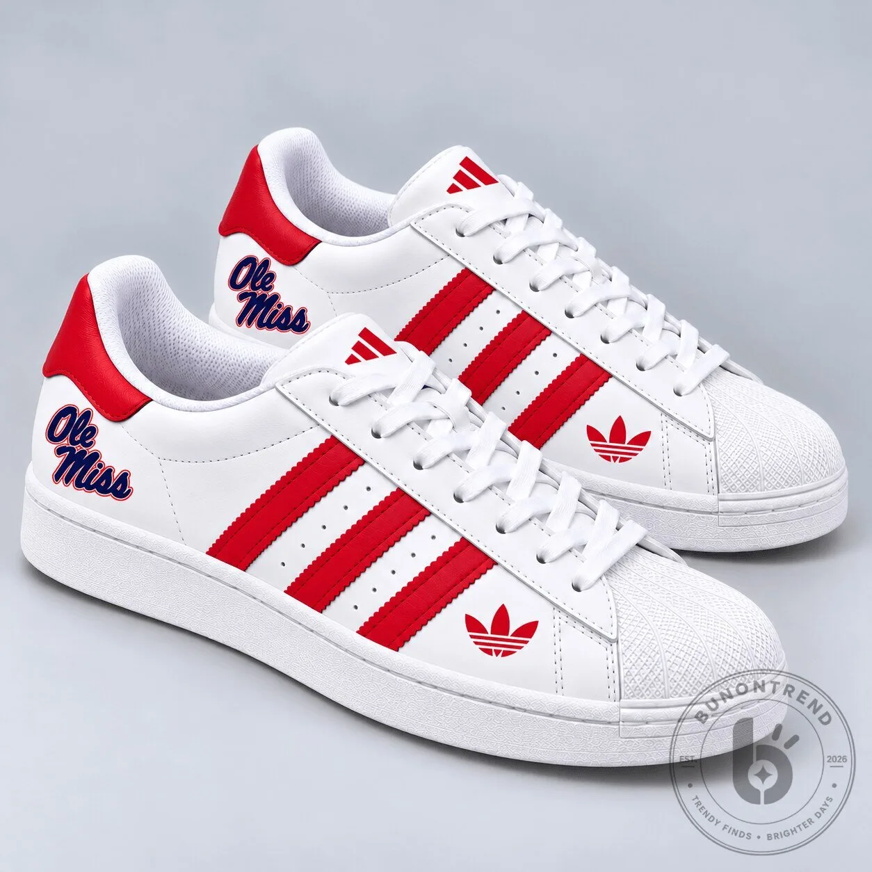 Ole Miss Rebels NCAA Game Day Legacy Superstar Shoes for Men and Women