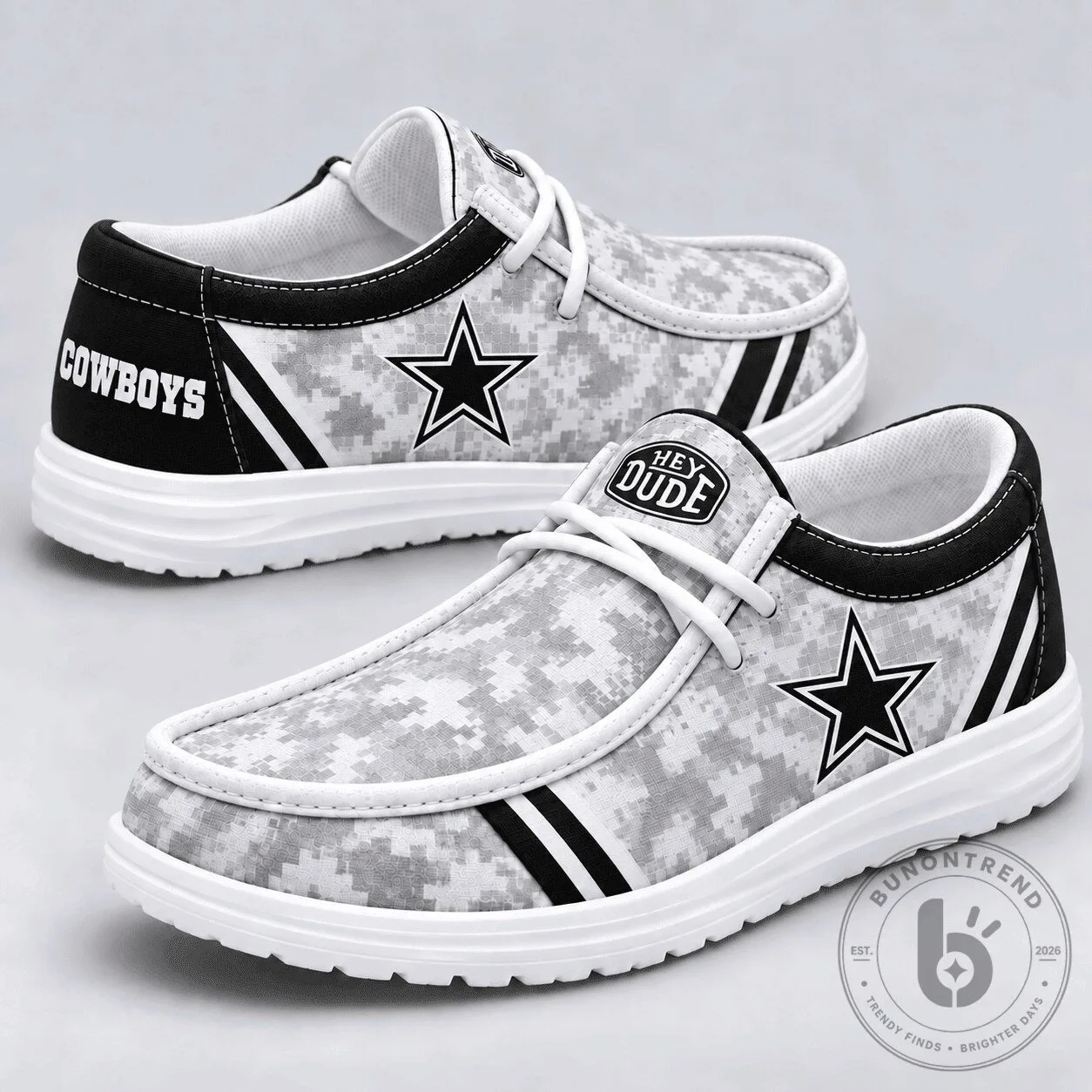 Dallas Cowboys Digital Camouflage Team Logo Loafer Shoes 2 Dallas Cowboys Digital Camouflage Team Logo Loafer Shoes