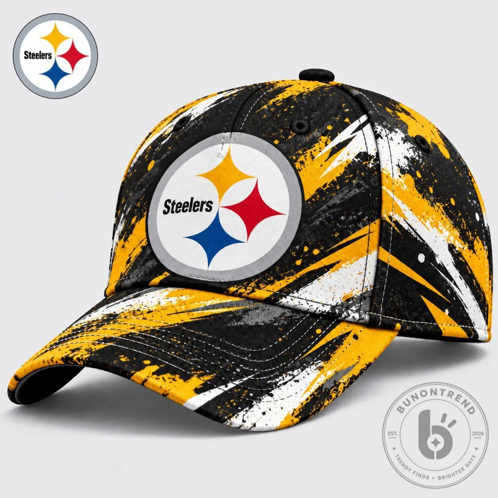 Pittsburgh Steelers Football Team Splatter Paint Design Cap Hat Pittsburgh Steelers Football Team Splatter Paint Design Cap Hat