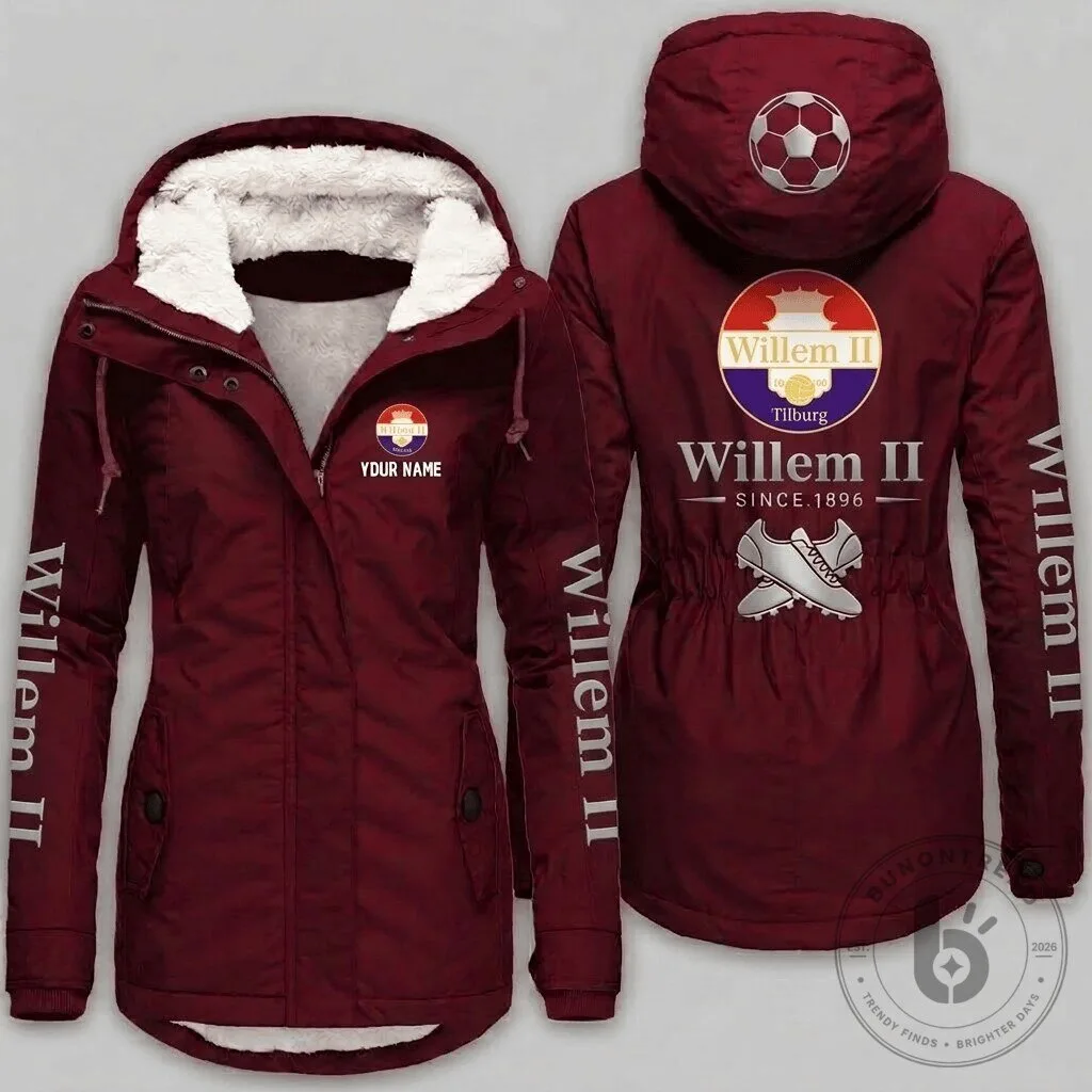 Willem II Tilburg Eredivisie Football Club Women's Winter Fleece Jacket