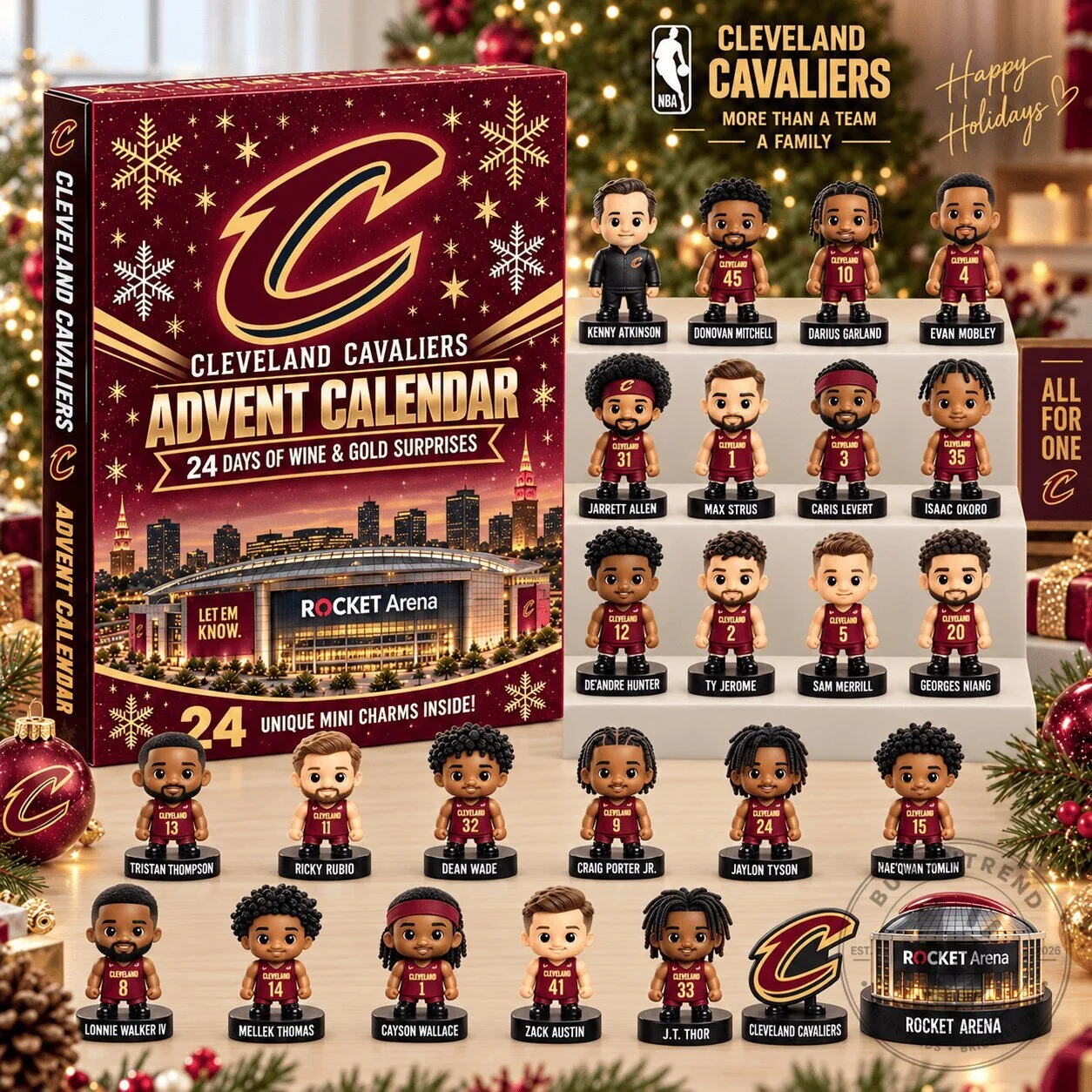 Cleveland Cavaliers NBA Basketball 24 Days of Surprises Advent Calendar Blind Box