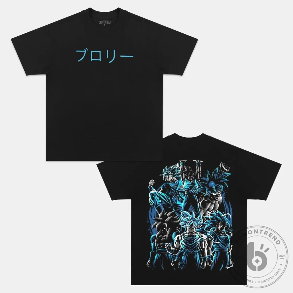 Dragon Ball Super Broly Anime Character Art Black T-Shirt