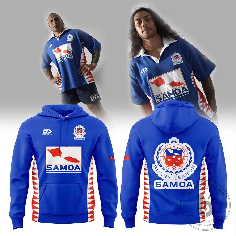 Hoodie Featuring the Historic 2000 Jersey of Toa Samoa Rugby League