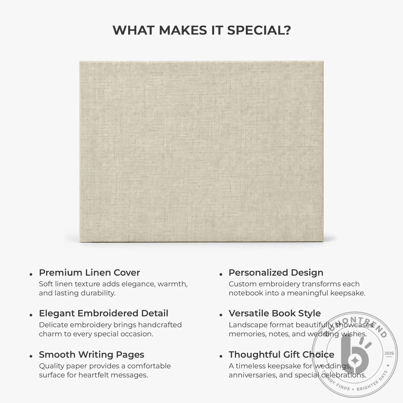 Personalized Olivia's Recipes Embroidered Cookbook Journal for Kitchen 11 Personalized Olivia