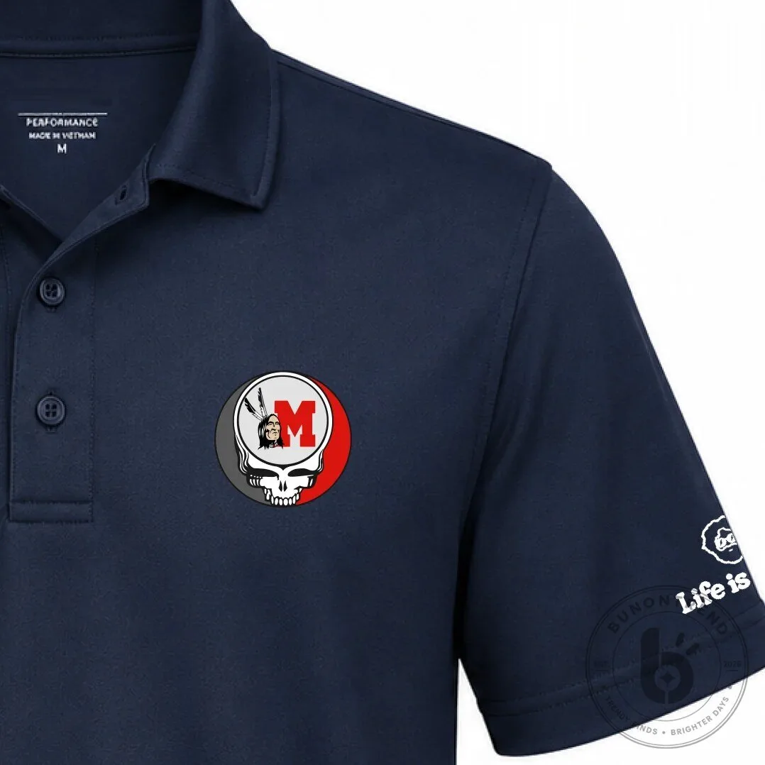 Miami Ohio RedHawks Grateful Dead Steal Your Face Performance Polo Shirt