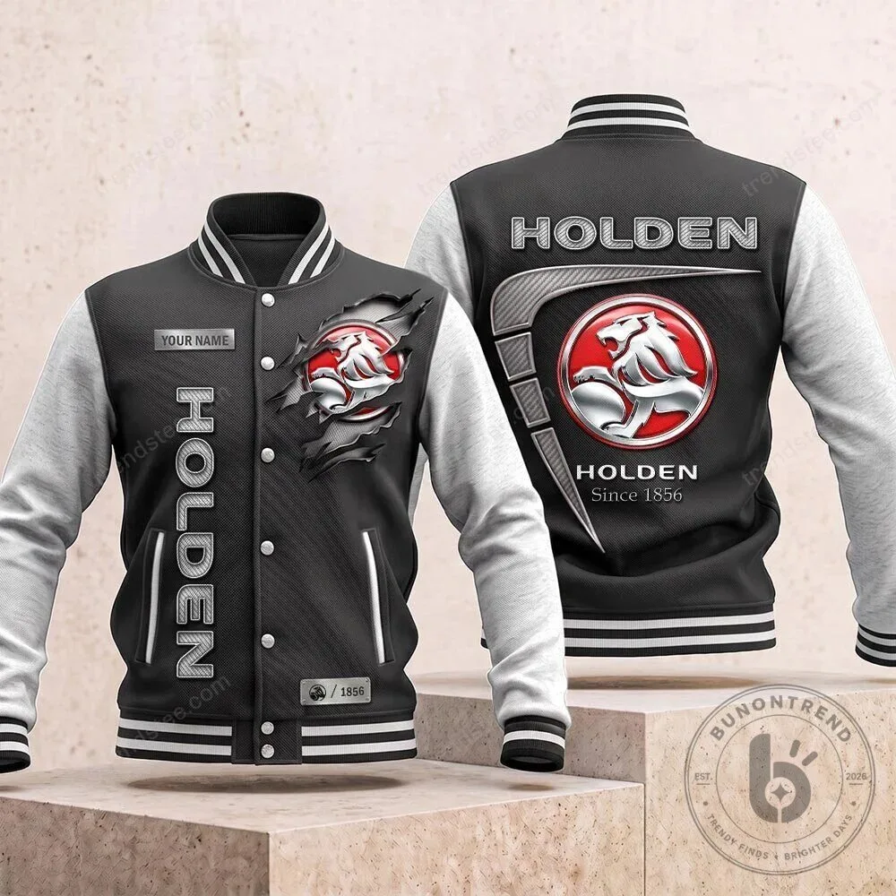 Holden Car Company Logo Black and White Varsity Jacket