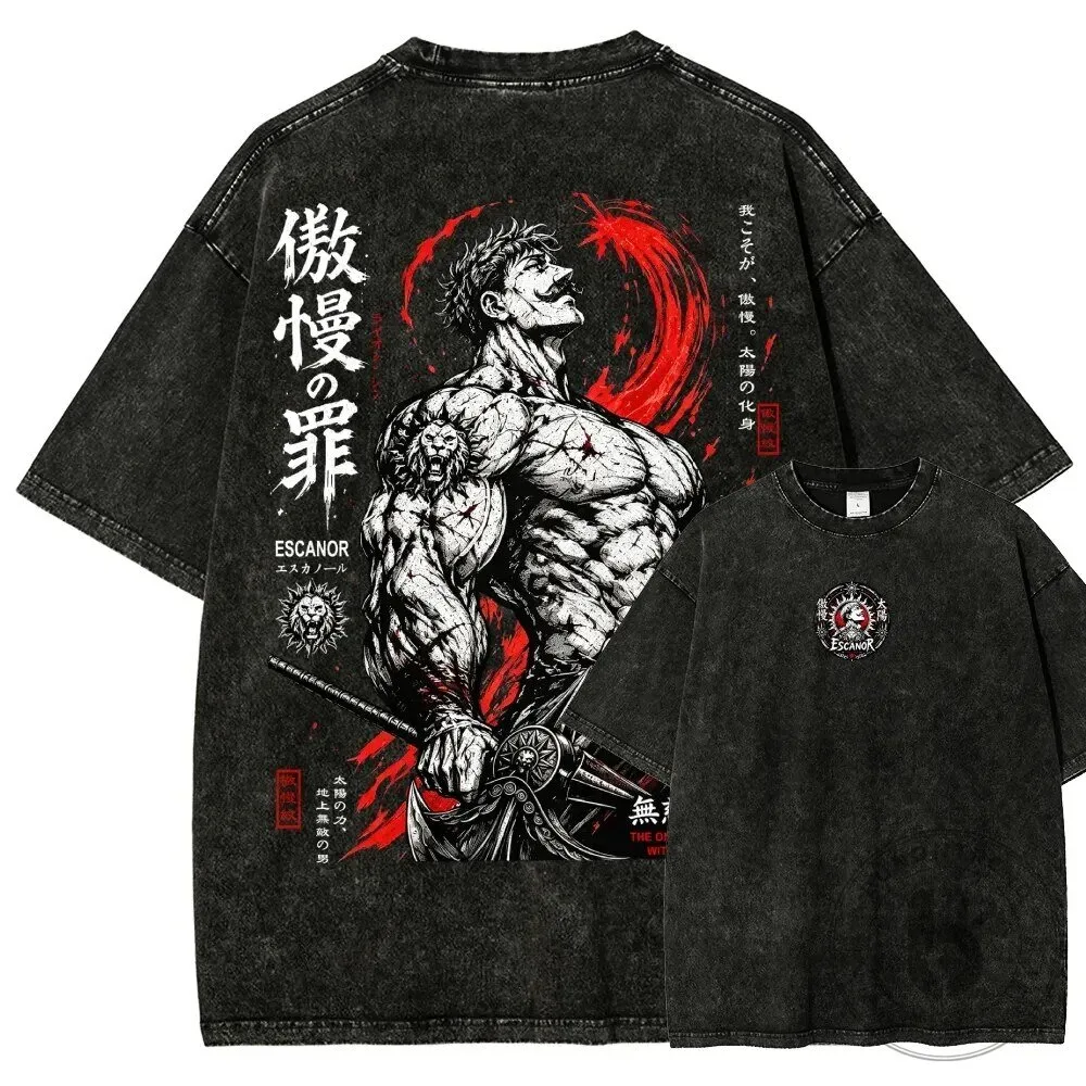 Escanor The Lion Sin of Pride Washed T-Shirt from Seven Deadly Sins